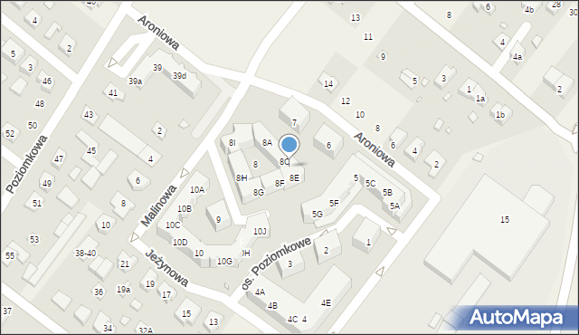 Suchy Las, Osiedle Poziomkowe, 8D, mapa Suchy Las