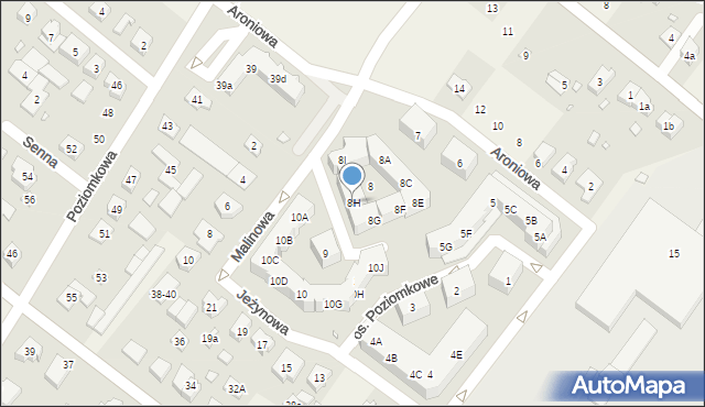 Suchy Las, Osiedle Poziomkowe, 8H, mapa Suchy Las