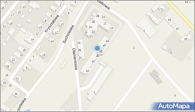 Suchy Las, Osiedle Szafirowe, 4D, mapa Suchy Las