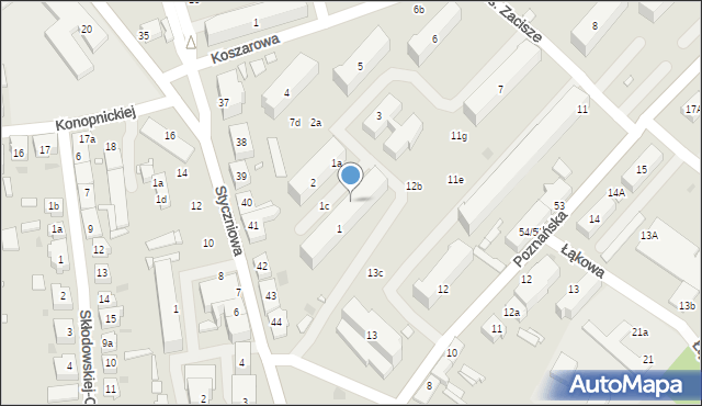 Sulechów, Osiedle Zacisze, 12a, mapa Sulechów