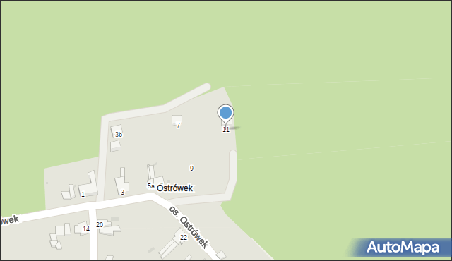 Sulęcin, Osiedle Ostrówek, 11, mapa Sulęcin