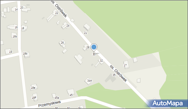 Sulęcin, Osiedle Ostrówek, 30, mapa Sulęcin