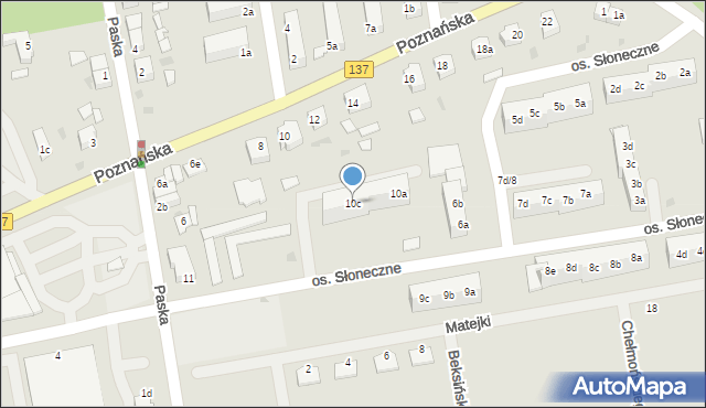 Sulęcin, Osiedle Słoneczne, 10c, mapa Sulęcin