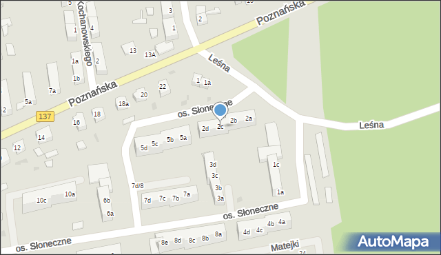 Sulęcin, Osiedle Słoneczne, 2c, mapa Sulęcin