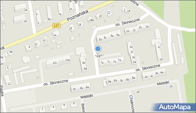 Sulęcin, Osiedle Słoneczne, 7d/8, mapa Sulęcin