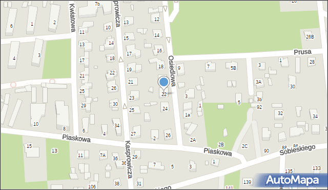 Sulejówek, Osiedlowa, 22, mapa Sulejówek