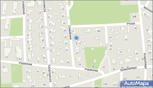 Sulejówek, Osiedlowa, 3, mapa Sulejówek