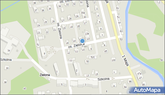Sułkowice, Osiedle Zielona, 10/1, mapa Sułkowice