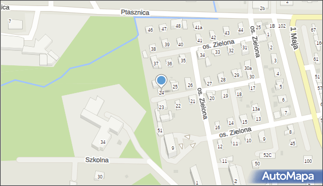 Sułkowice, Osiedle Zielona, 24, mapa Sułkowice