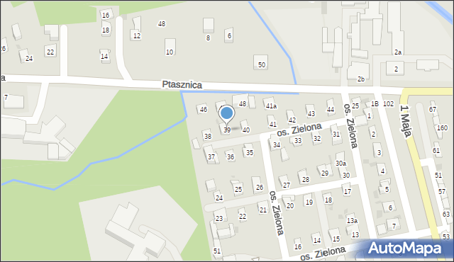 Sułkowice, Osiedle Zielona, 39, mapa Sułkowice