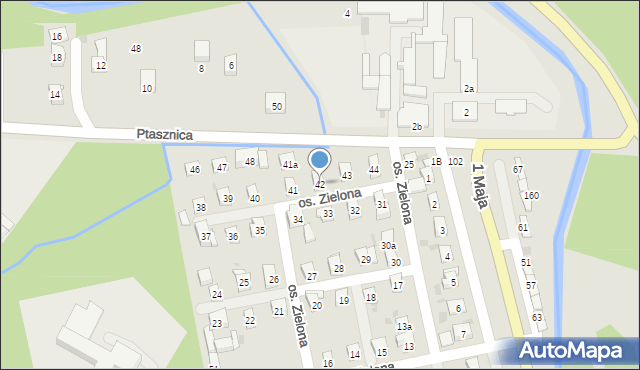 Sułkowice, Osiedle Zielona, 42, mapa Sułkowice