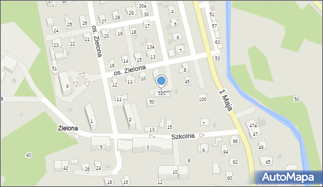 Sułkowice, Osiedle Zielona, 52C, mapa Sułkowice