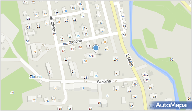 Sułkowice, Osiedle Zielona, 52G, mapa Sułkowice