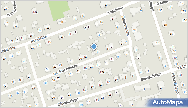 Supraśl, Osiedle Robotnicze, 12, mapa Supraśl