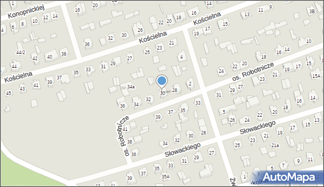 Supraśl, Osiedle Robotnicze, 30, mapa Supraśl