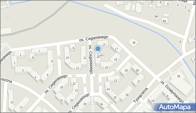 Swarzędz, Osiedle Cegielskiego Hipolita, 14, mapa Swarzędz