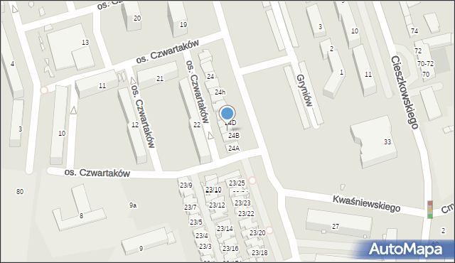 Swarzędz, Osiedle Czwartaków, 24C, mapa Swarzędz