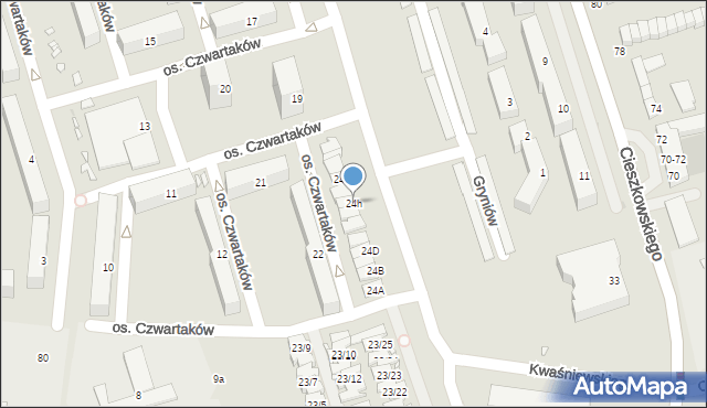 Swarzędz, Osiedle Czwartaków, 24h, mapa Swarzędz