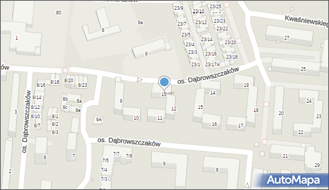 Swarzędz, Osiedle Dąbrowszczaków, 13, mapa Swarzędz