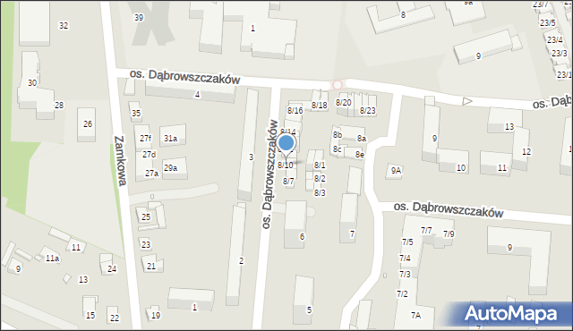 Swarzędz, Osiedle Dąbrowszczaków, 8/10, mapa Swarzędz