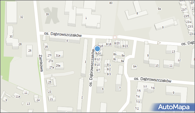 Swarzędz, Osiedle Dąbrowszczaków, 8/13, mapa Swarzędz