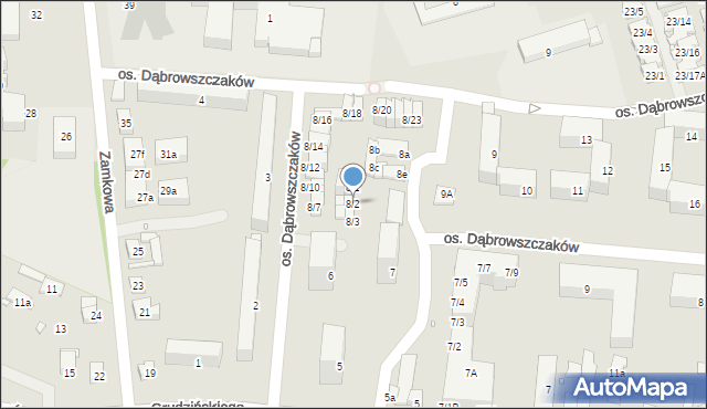 Swarzędz, Osiedle Dąbrowszczaków, 8/2, mapa Swarzędz