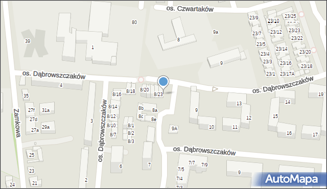 Swarzędz, Osiedle Dąbrowszczaków, 8/24, mapa Swarzędz
