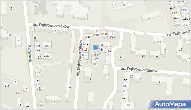 Swarzędz, Osiedle Dąbrowszczaków, 8/5, mapa Swarzędz