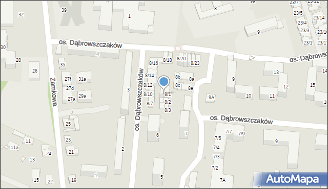 Swarzędz, Osiedle Dąbrowszczaków, 8/6, mapa Swarzędz