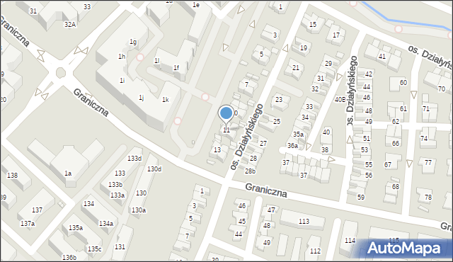 Swarzędz, Osiedle Działyńskiego Tytusa, 11, mapa Swarzędz