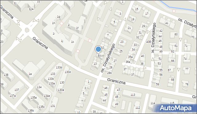 Swarzędz, Osiedle Działyńskiego Tytusa, 12, mapa Swarzędz