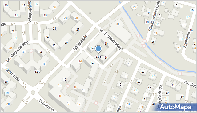 Swarzędz, Osiedle Działyńskiego Tytusa, 1a/8, mapa Swarzędz