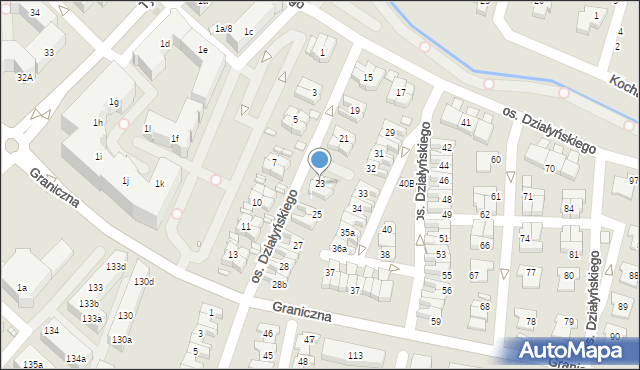 Swarzędz, Osiedle Działyńskiego Tytusa, 23, mapa Swarzędz