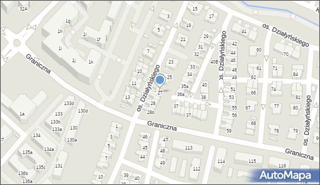 Swarzędz, Osiedle Działyńskiego Tytusa, 27, mapa Swarzędz