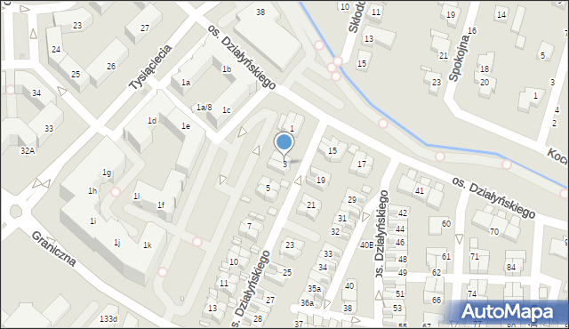 Swarzędz, Osiedle Działyńskiego Tytusa, 3, mapa Swarzędz