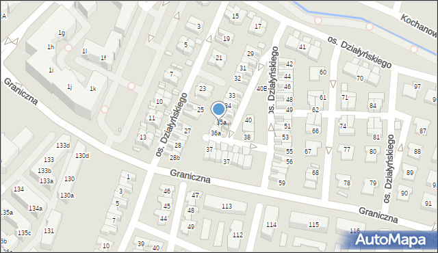 Swarzędz, Osiedle Działyńskiego Tytusa, 36, mapa Swarzędz