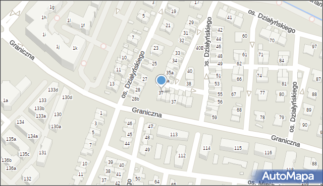Swarzędz, Osiedle Działyńskiego Tytusa, 37, mapa Swarzędz