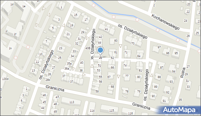 Swarzędz, Osiedle Działyńskiego Tytusa, 49, mapa Swarzędz