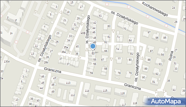 Swarzędz, Osiedle Działyńskiego Tytusa, 53, mapa Swarzędz