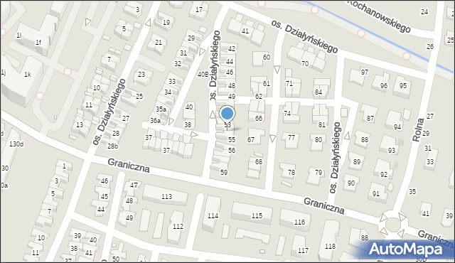 Swarzędz, Osiedle Działyńskiego Tytusa, 54, mapa Swarzędz