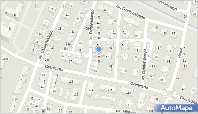 Swarzędz, Osiedle Działyńskiego Tytusa, 55, mapa Swarzędz