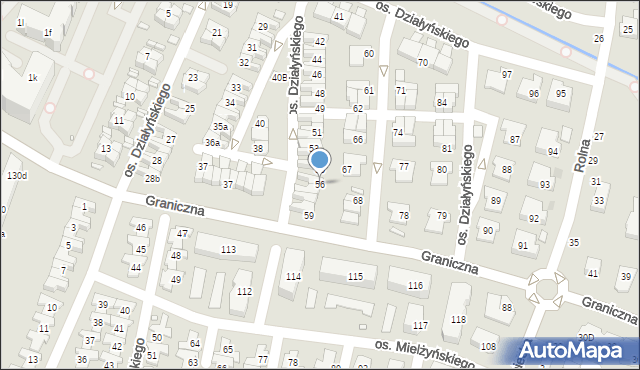 Swarzędz, Osiedle Działyńskiego Tytusa, 56, mapa Swarzędz