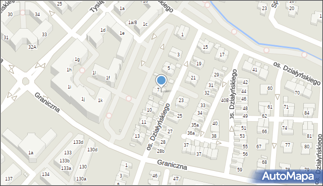 Swarzędz, Osiedle Działyńskiego Tytusa, 7a, mapa Swarzędz