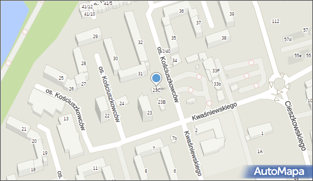 Swarzędz, Osiedle Kościuszkowców, 23C, mapa Swarzędz