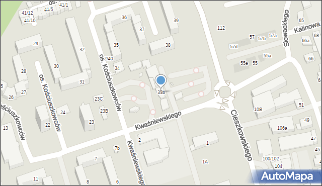 Swarzędz, Osiedle Kościuszkowców, 33b, mapa Swarzędz