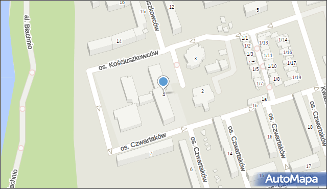 Swarzędz, Osiedle Kościuszkowców, 4, mapa Swarzędz