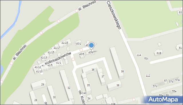 Swarzędz, Osiedle Kościuszkowców, 40/4, mapa Swarzędz