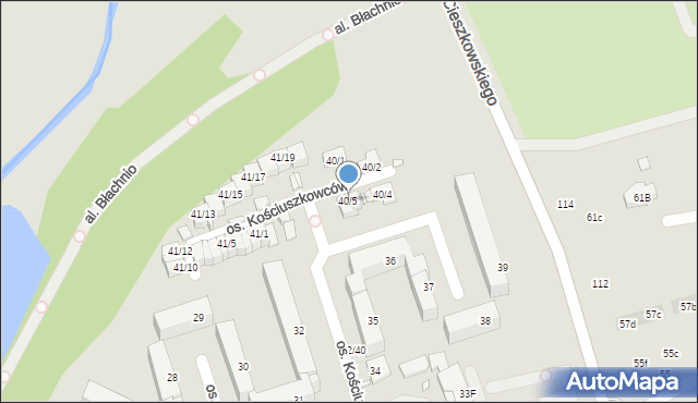 Swarzędz, Osiedle Kościuszkowców, 40/5, mapa Swarzędz