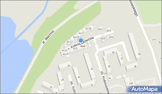 Swarzędz, Osiedle Kościuszkowców, 41/2, mapa Swarzędz