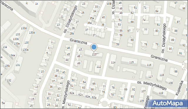 Swarzędz, Osiedle Mielżyńskiego Macieja, 113, mapa Swarzędz